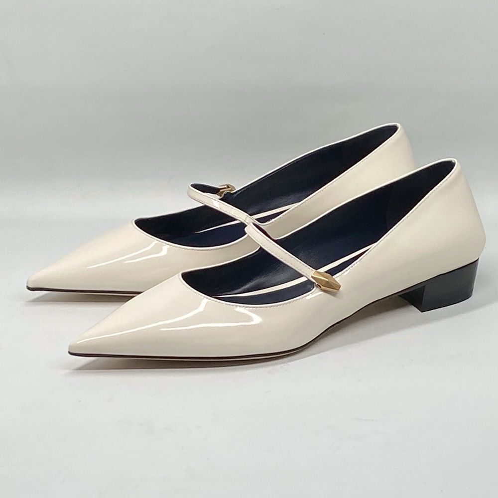 Jimmy Choo Carolyn Leather Mary Jane Flats size 38.5